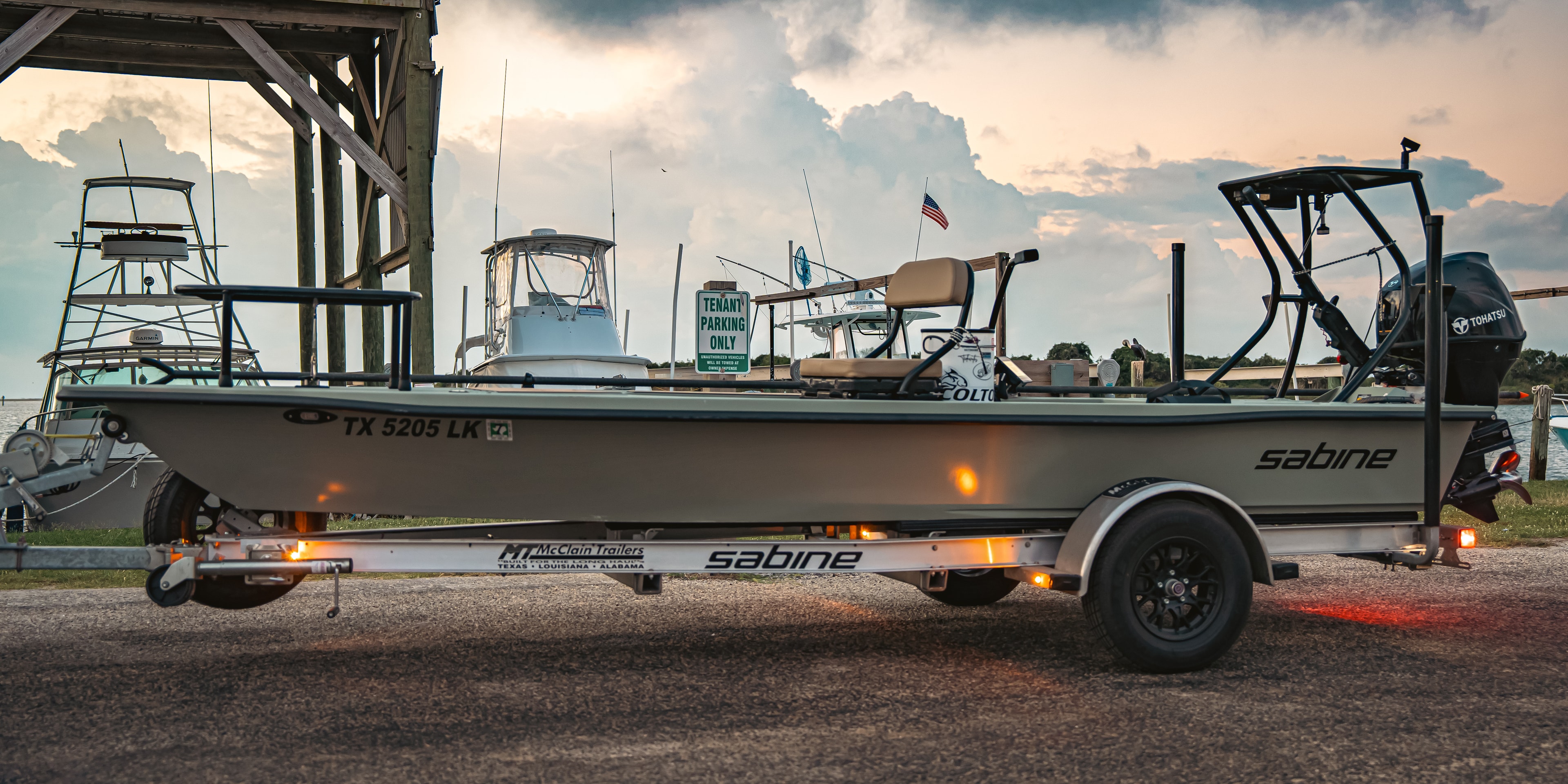 2025 Sabine VersaLite alongside the dock — WhippyStik